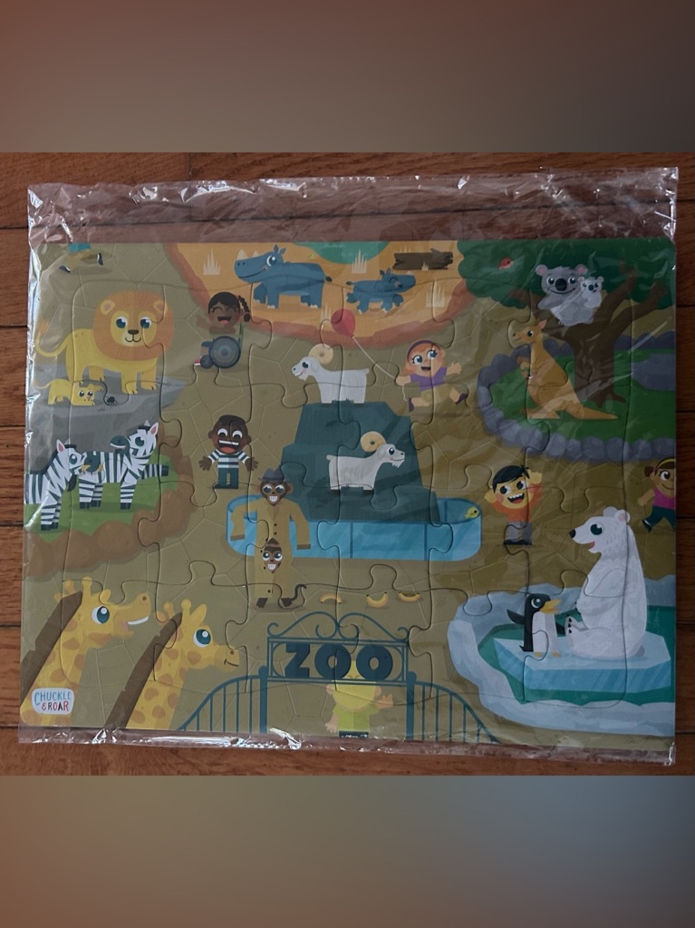 Chuckle & Roar 24 Piece Kids Jigsaw Puzzle Zoo Animals NEW - Picture 2 of 5